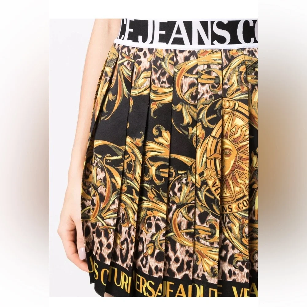 Versace Black and Gold Mini Skirt - Picture 3 of 5